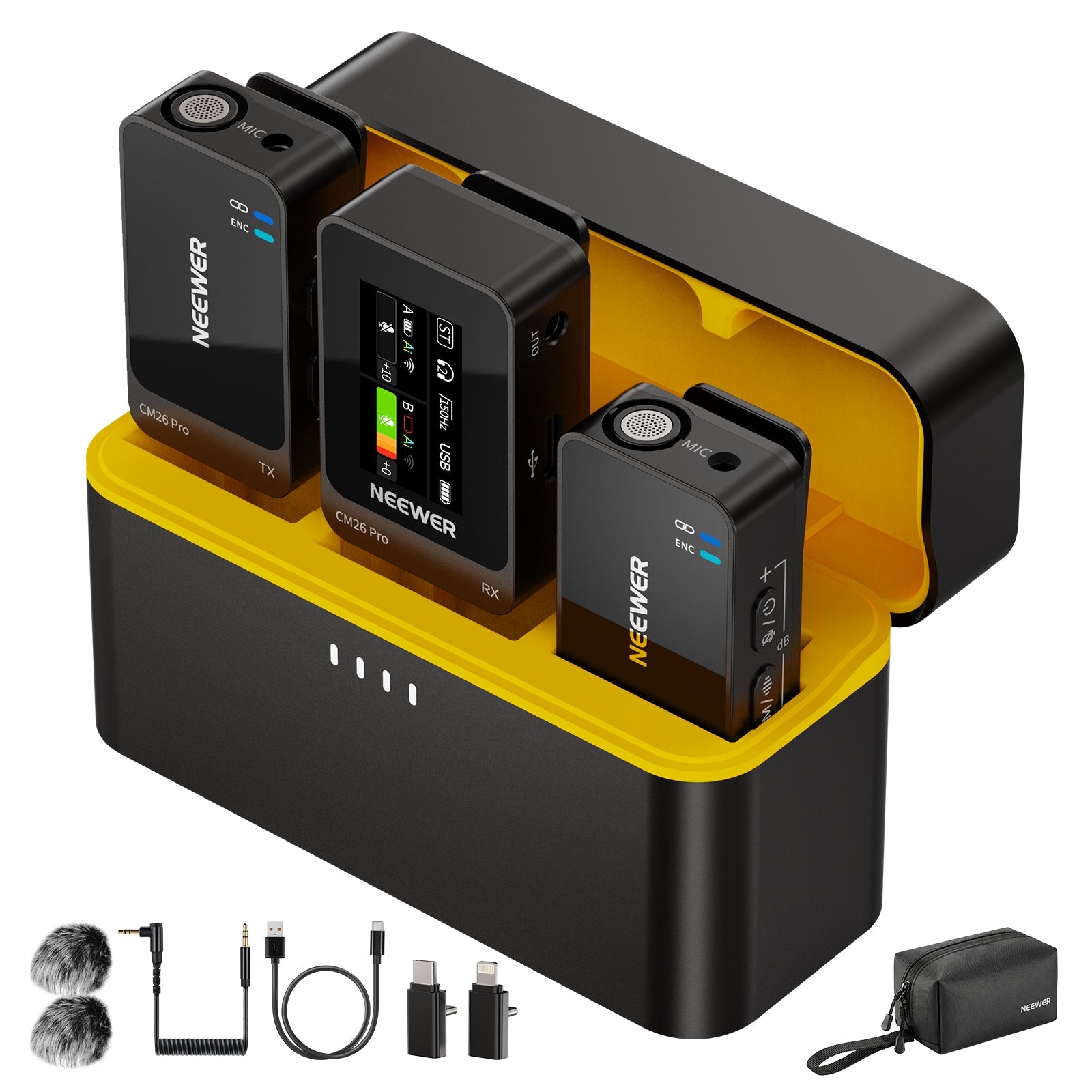 NEEWER CM26 Pro Wireless Lapel Microphone System