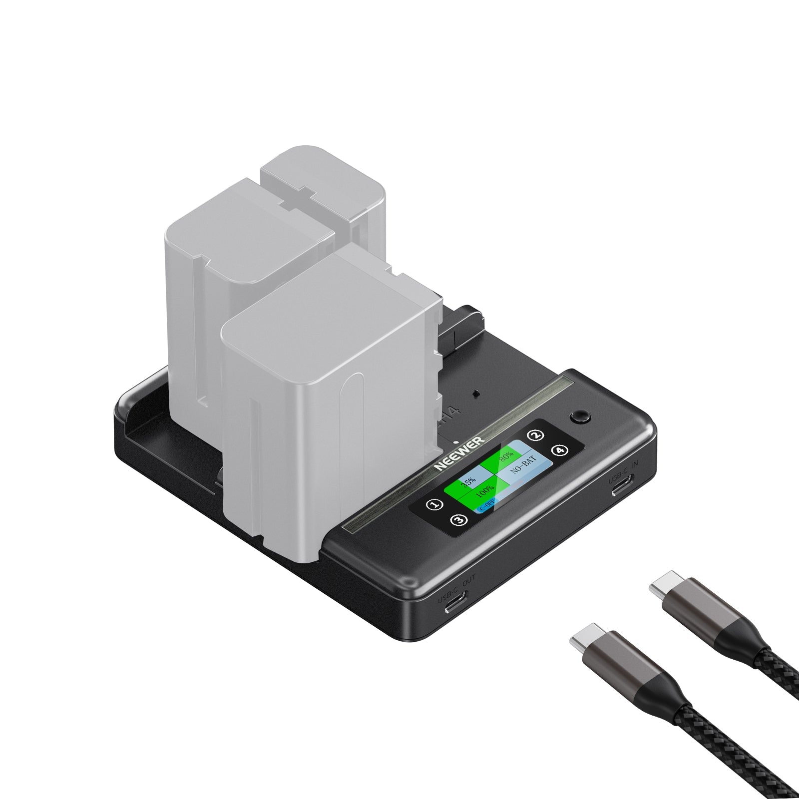 NEEWER NW-F4R 4 Channel Charger for NP-F Series Batteries