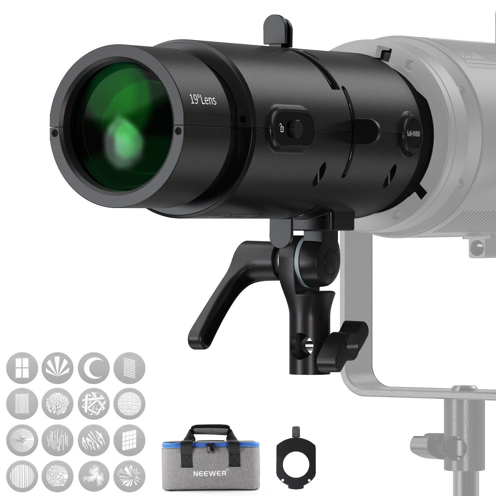 NEEWER LS-300 19¡ã Spotlight Snoot with Bowens Mount