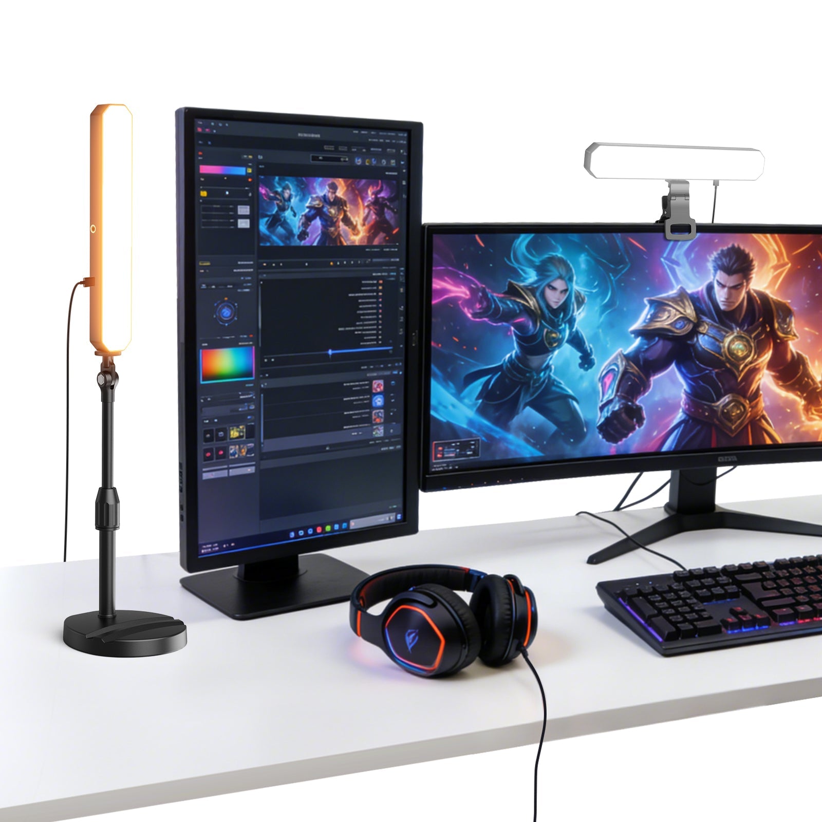 NEEWER L10 Bi Color LED Desktop Light is ideal for streamers.