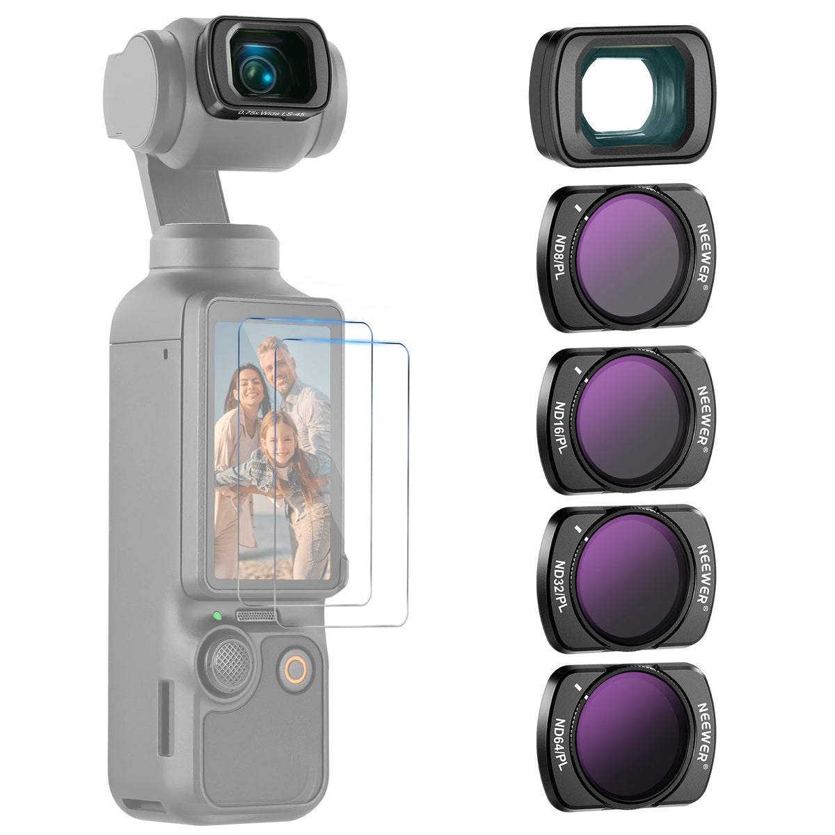 Obiettivo Grandangolare Per DJI Pocket 2 - 110° FOV, Montaggio Magnetico - Foto 3