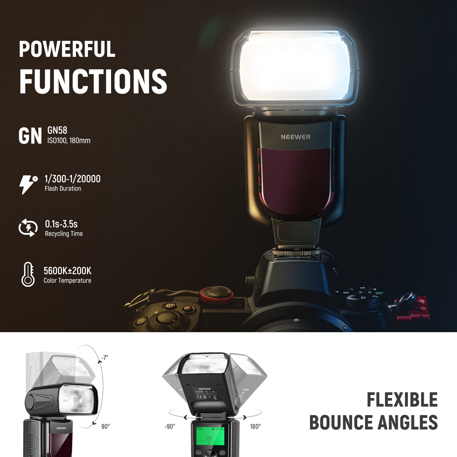 Specifications of the NEEWER Upgraded NW645II-N Speedlite