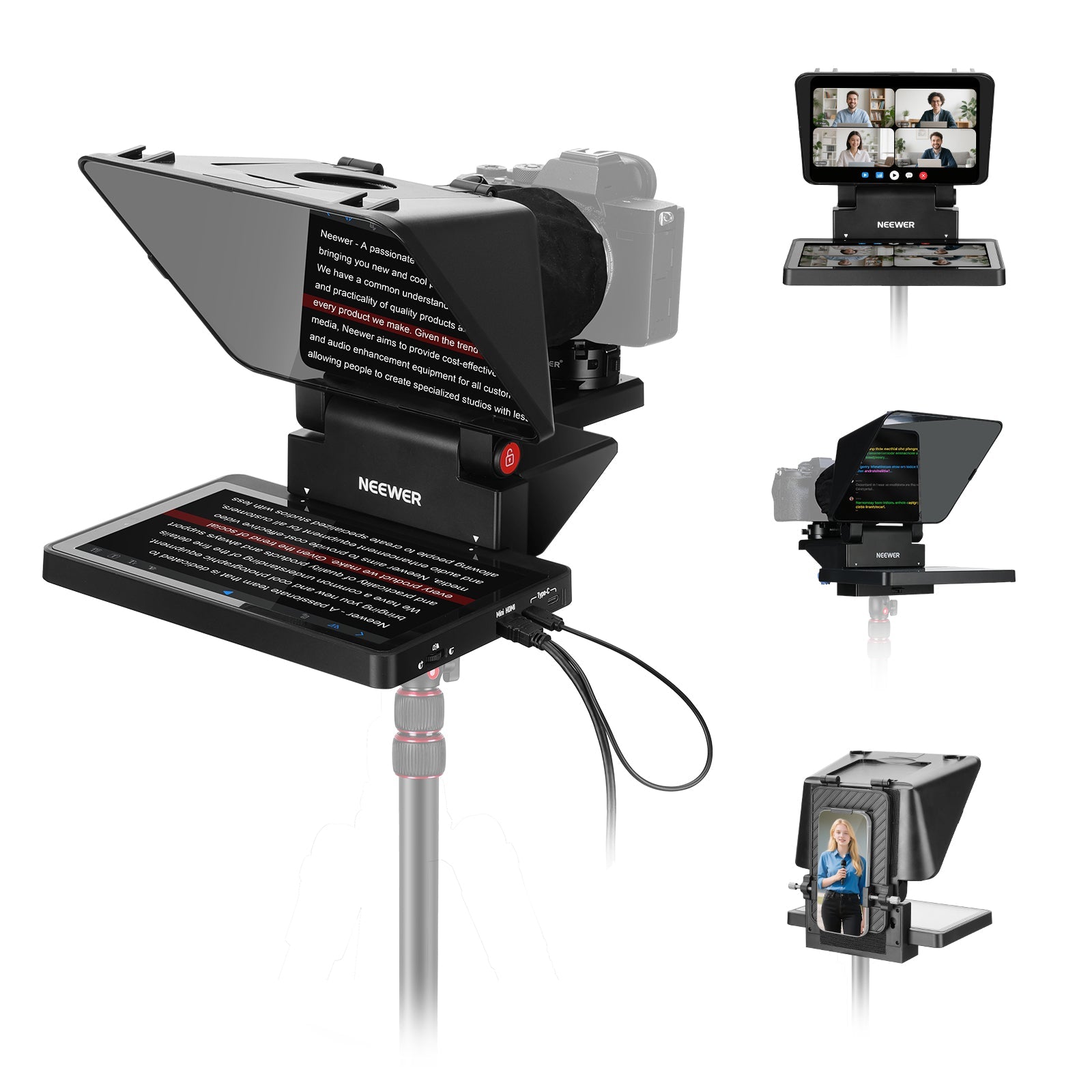 NEEWER X11 2-In-1 11" Pro Teleprompter with Monitor