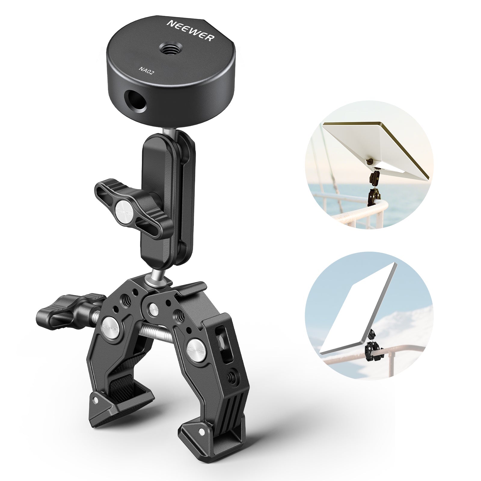 NEEWER ST83+NA02 Clamp & Adapter Kit For Starlink Mini