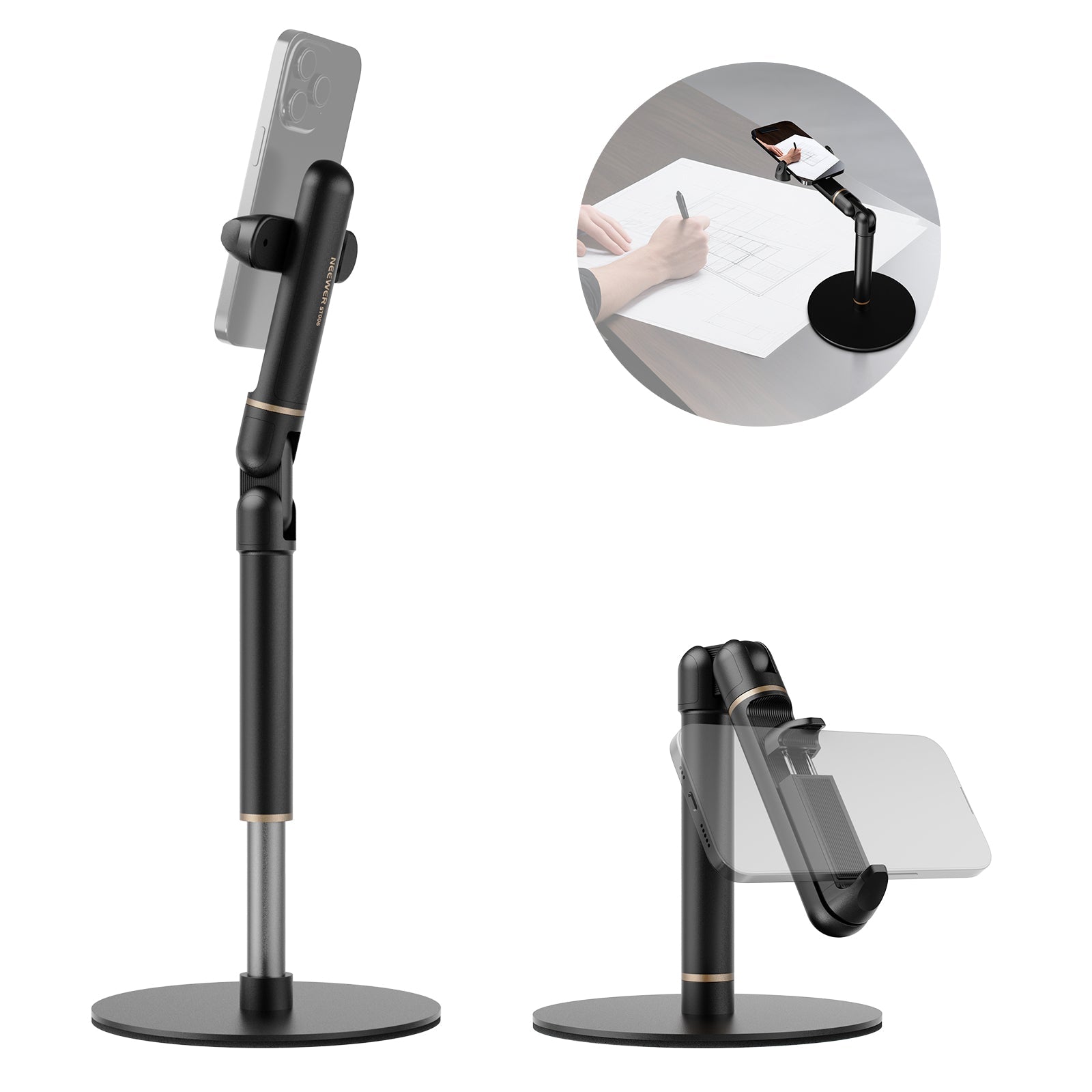 NEEWER ST006 Adjustable Phone Holder Stand for Desktop