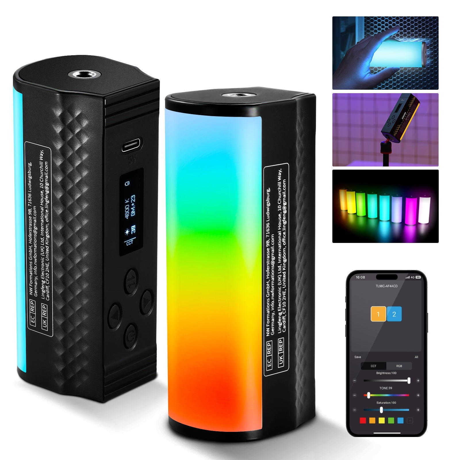 NEEWER TL98C Magnetic Handheld Light Wand