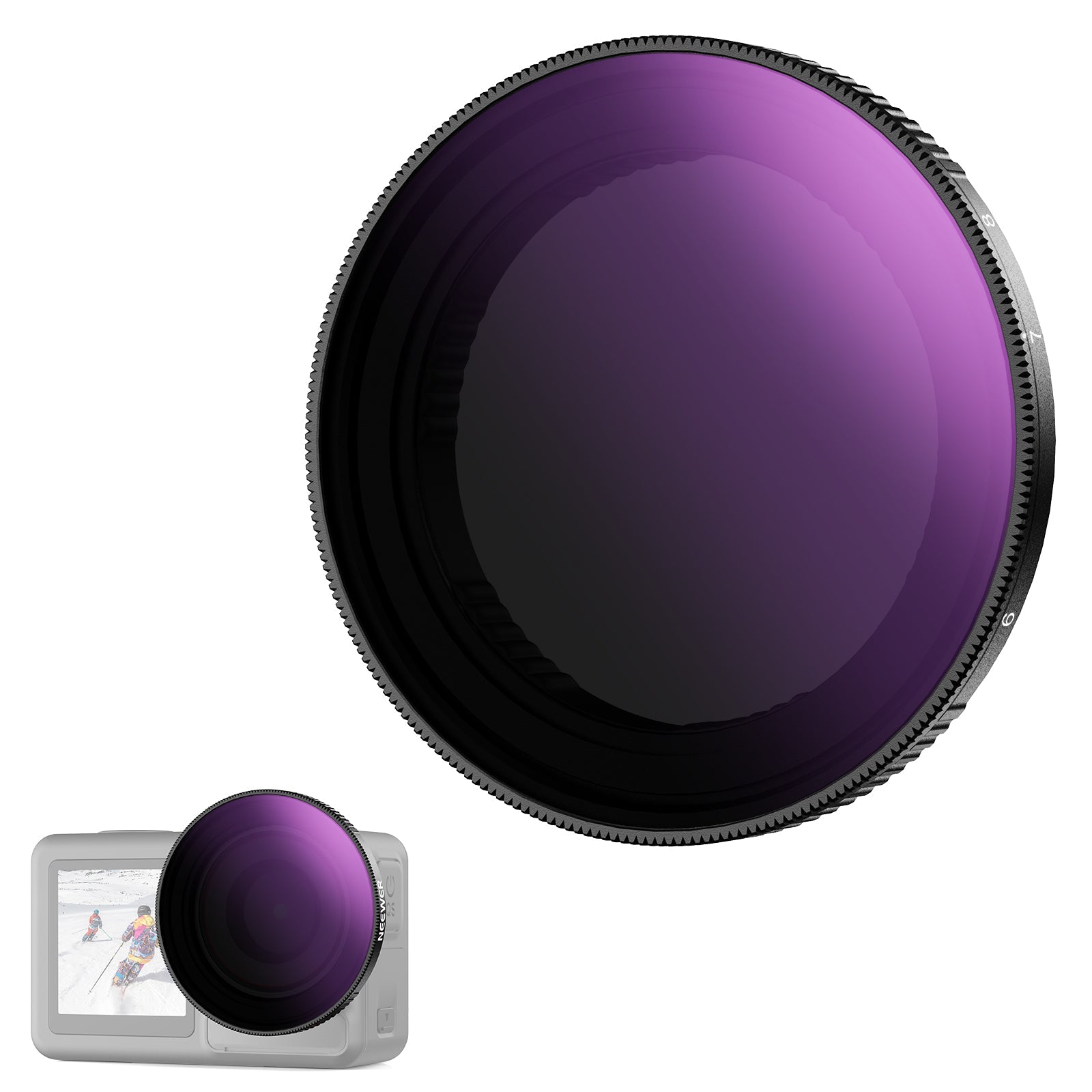 NEEWER Variable ND64-256 Filter for DJI Osmo Action 5 Pro/4/3
