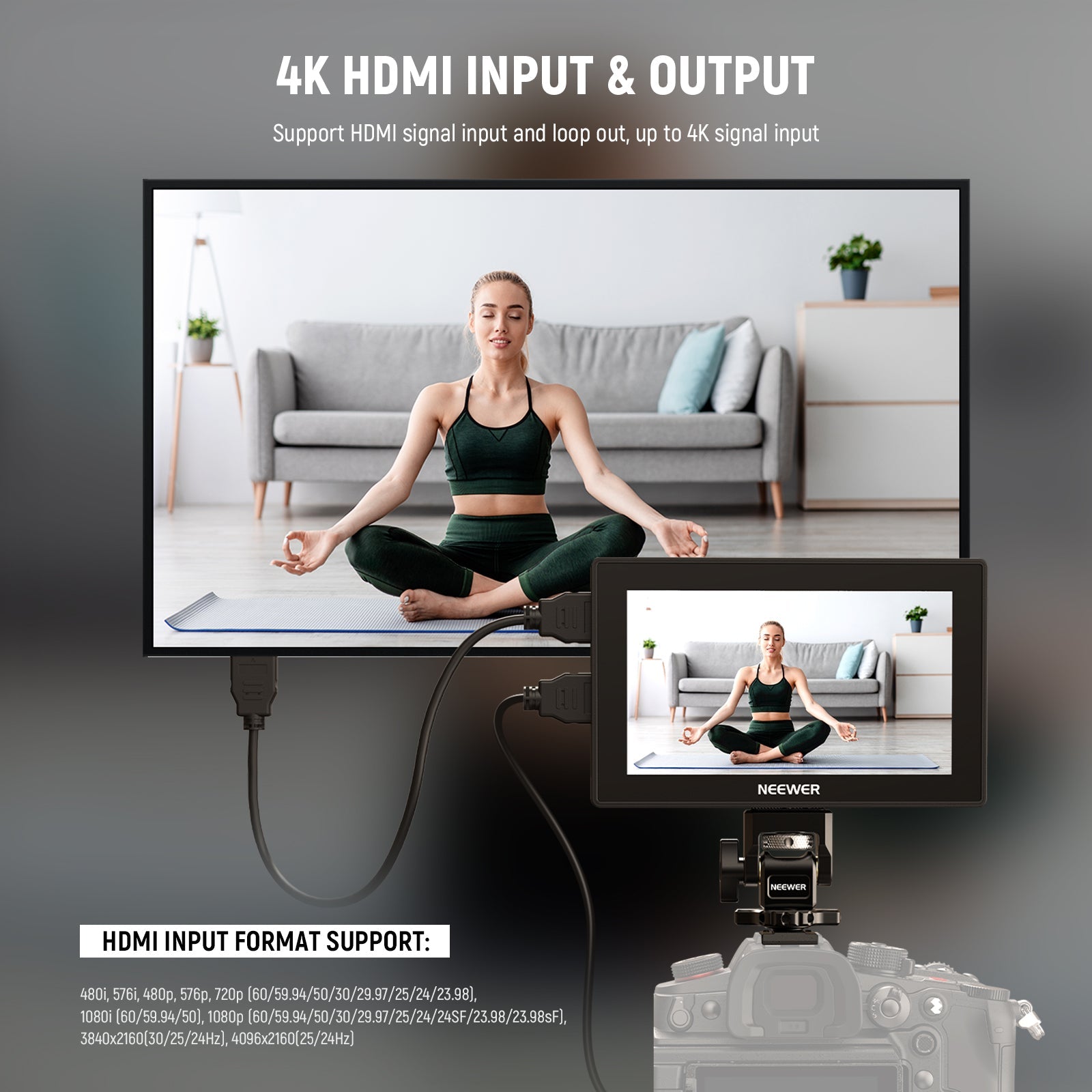 This camera display includes a 3.5mm headphone jack