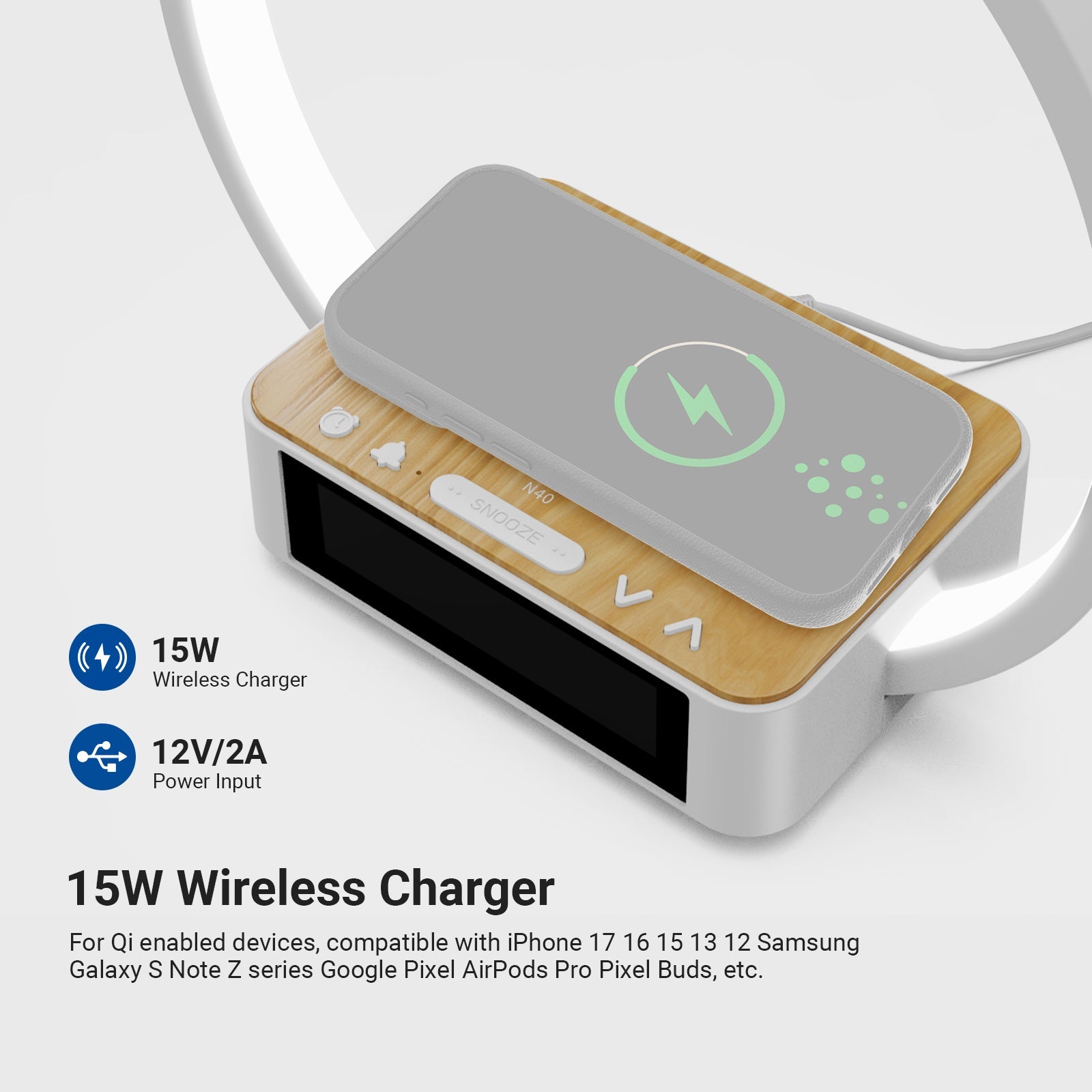 NEEWER N40 Wireless Charging Lamp is compatible with iPhone 17.