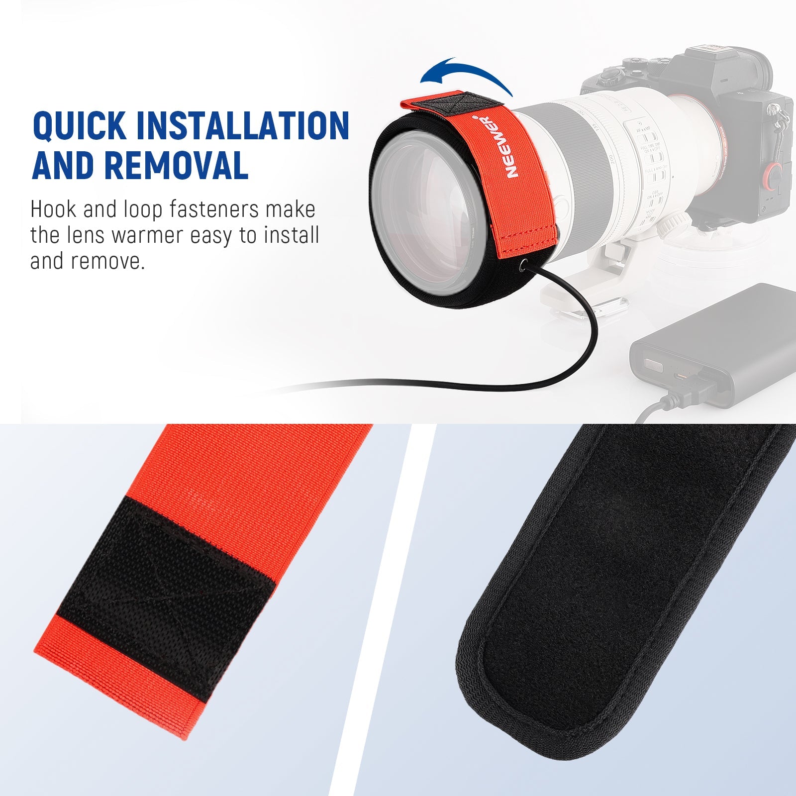 Featuring handy touch fasteners, the heater securely wraps around your lens or scope and allows quick, easy adjustment for a perfect fit