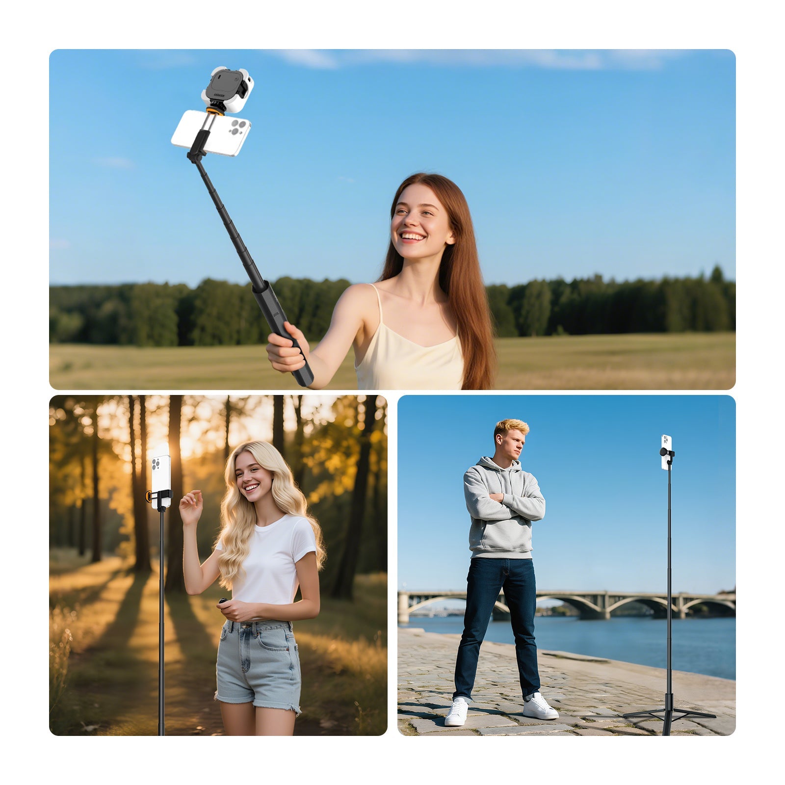 NEEWER PA988 71" Selfie Stick Tripod is ideal for YouTube TikTok vlogging, selfies, and vlogs.