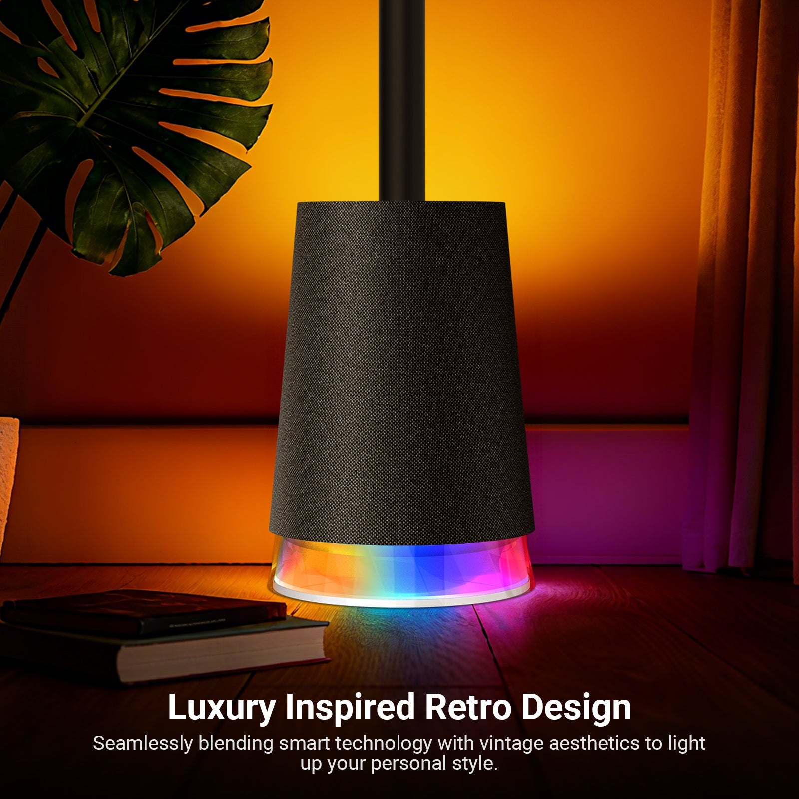 NEEWER NF06 RGBCW Smart LED Floor Lamp features luxury inspired retro design.
