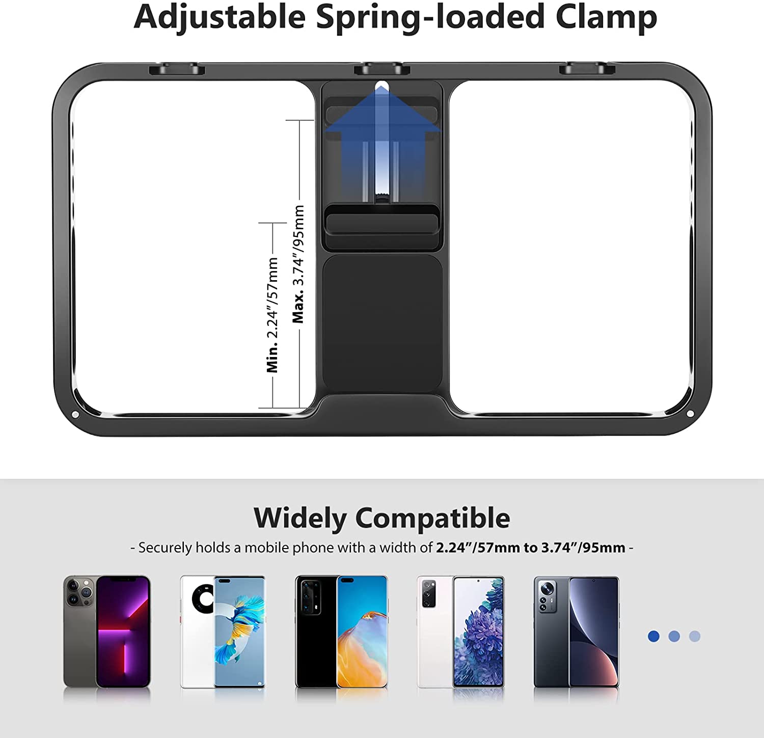 Neewer Aluminum Handheld Universal Phone Video Rig Kit with Silicone Handles