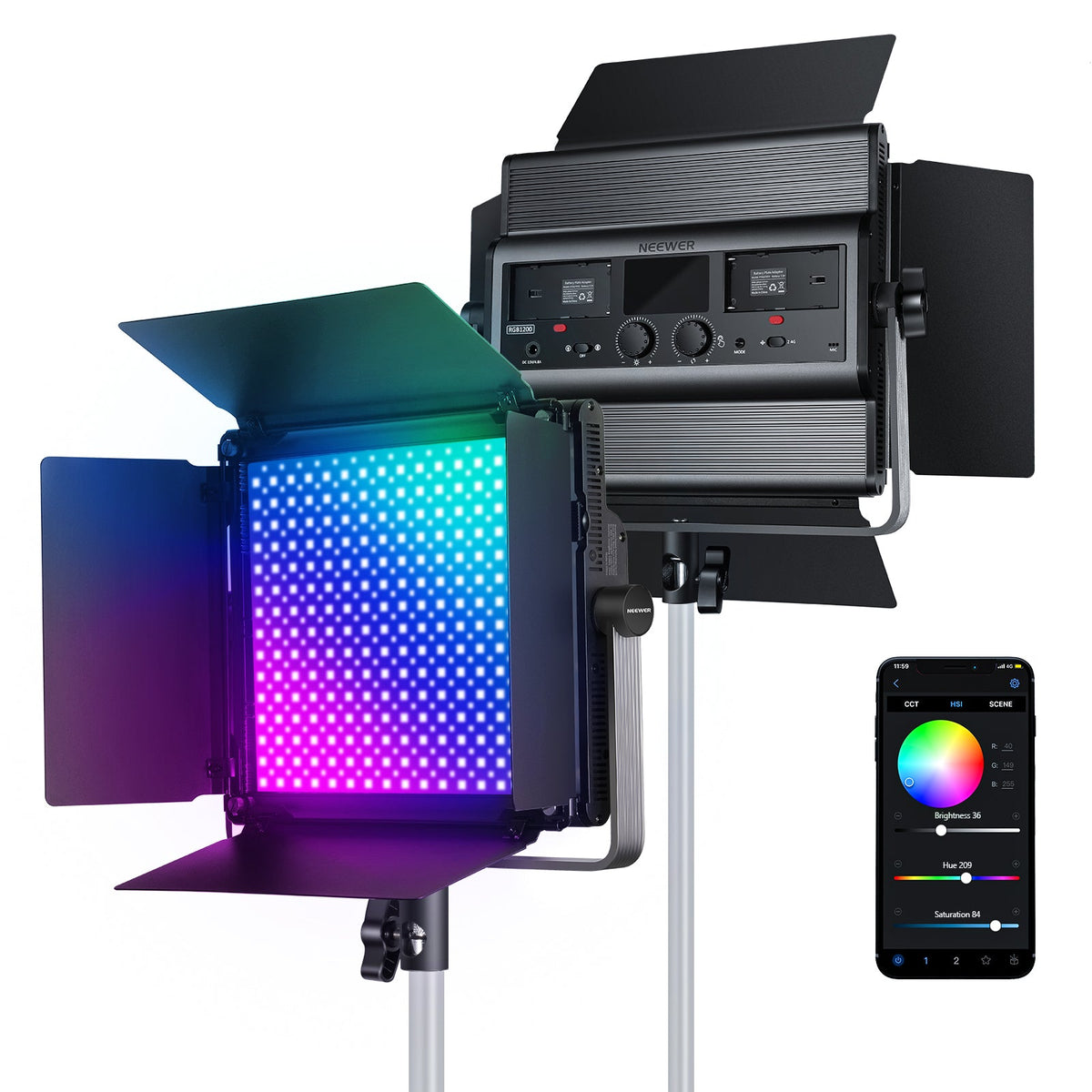 neewer rgb light