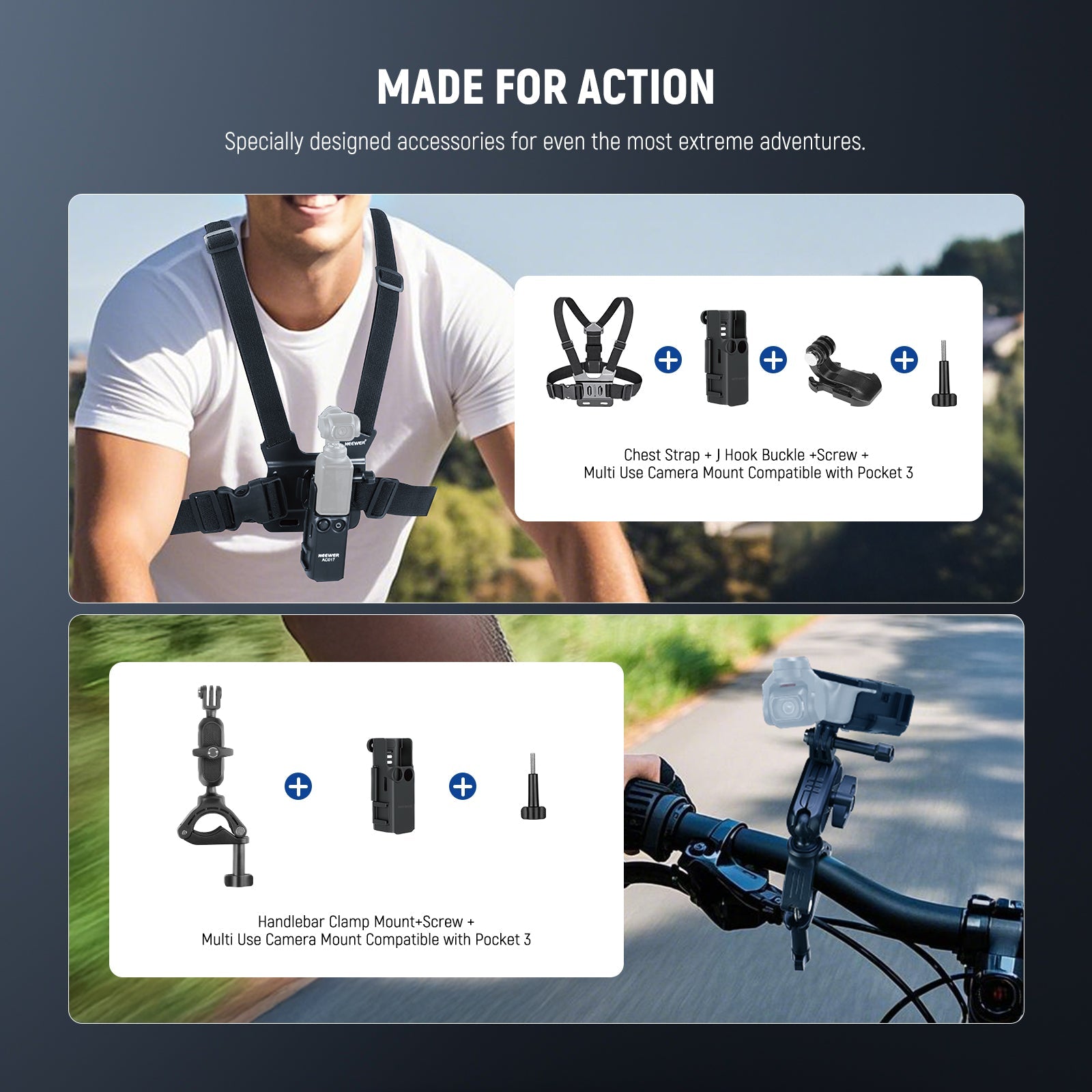 The NEEWER GP-69 5-in-1 Accessories Kit is designed for the most extreme adventures.