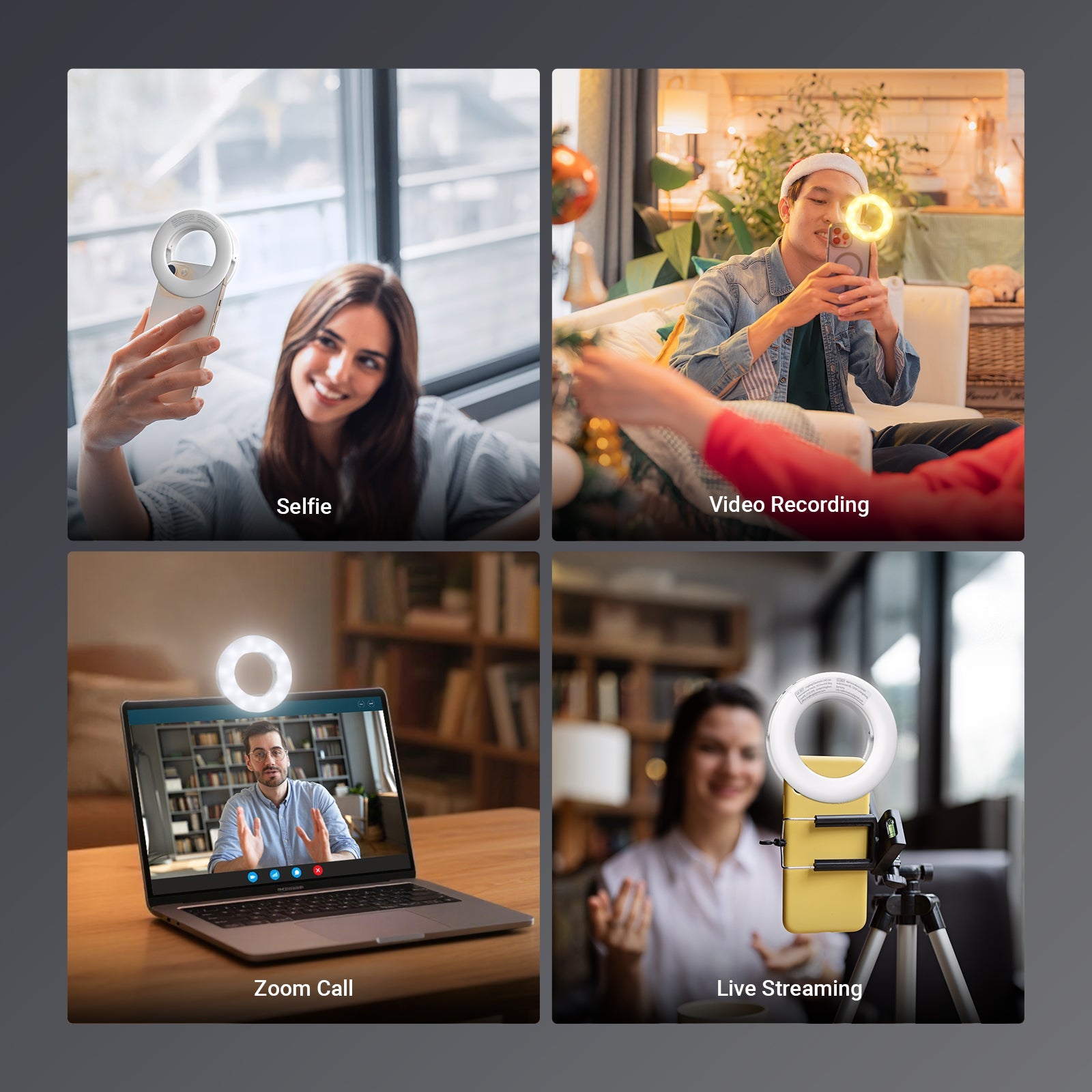 NEEWER N28 Mini Selfie Ring Light is ideal for selfie, video recording, zoom call, and live streaming.