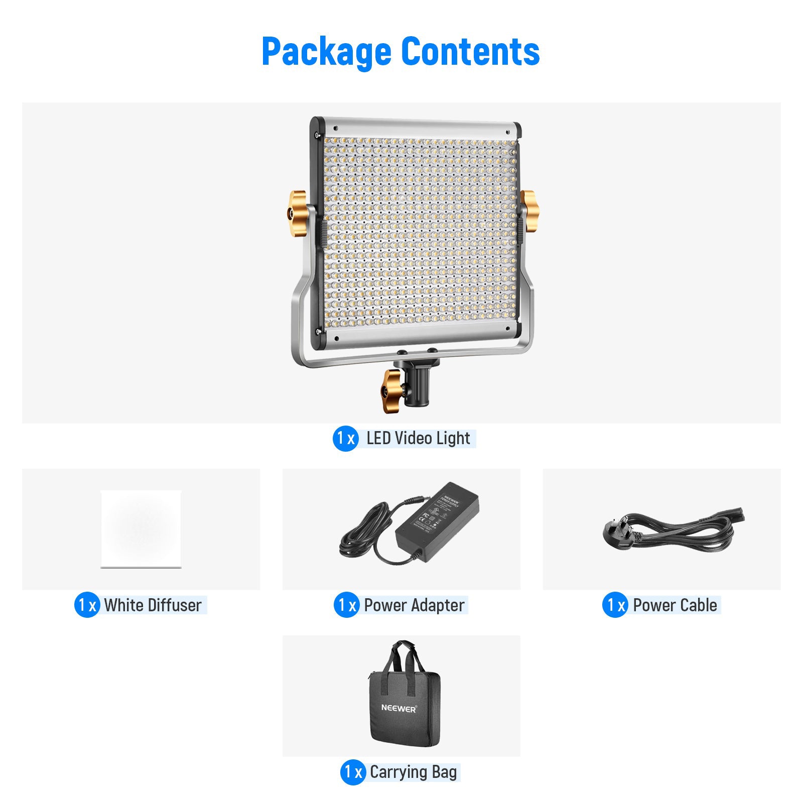 NEEWER NL480 Bi-Color LED Video Panel Light with Carrying Bag