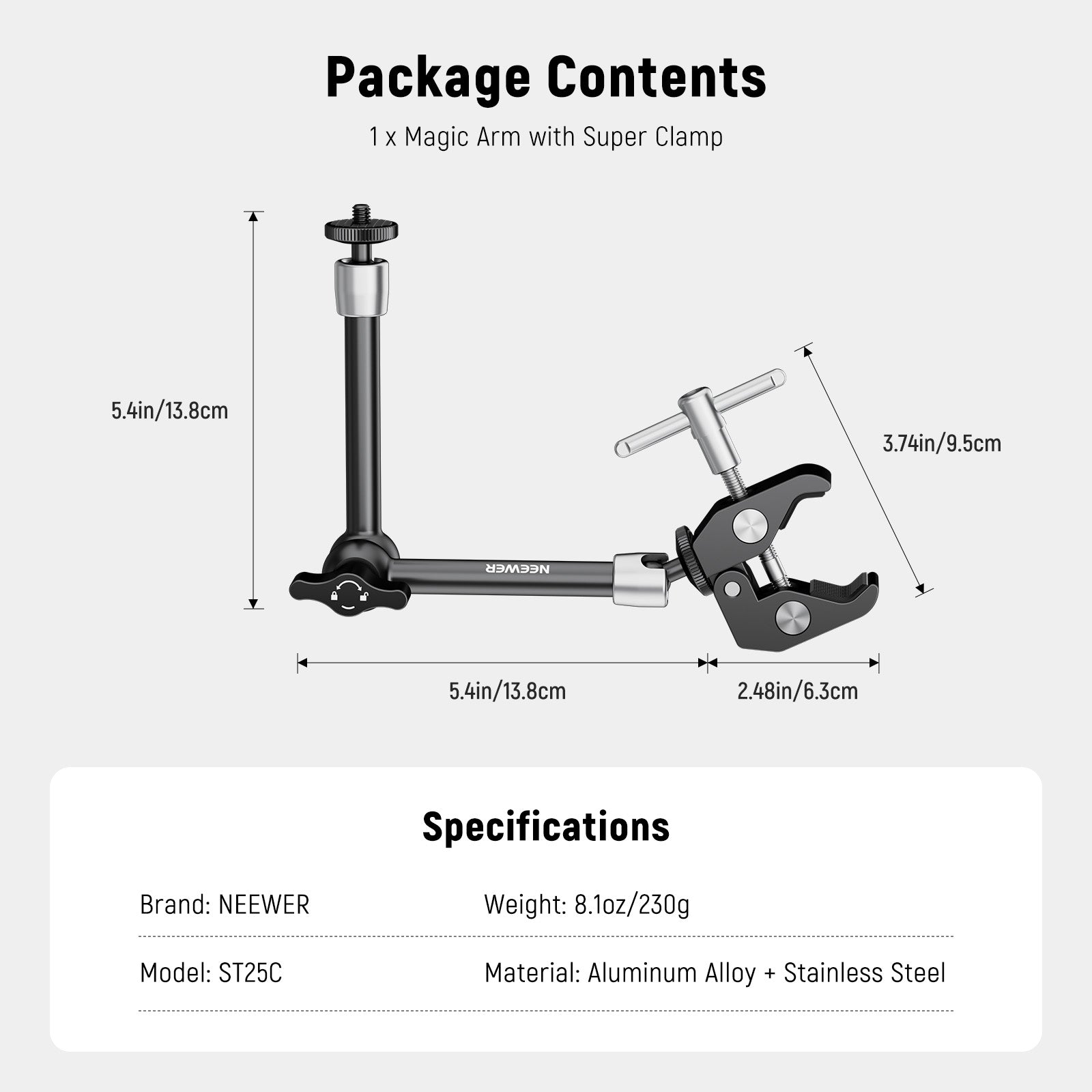 NEEWER ST15C/ST25C Super Clamp & Magic Arm Kit - NEEWER – NEEWER.UK