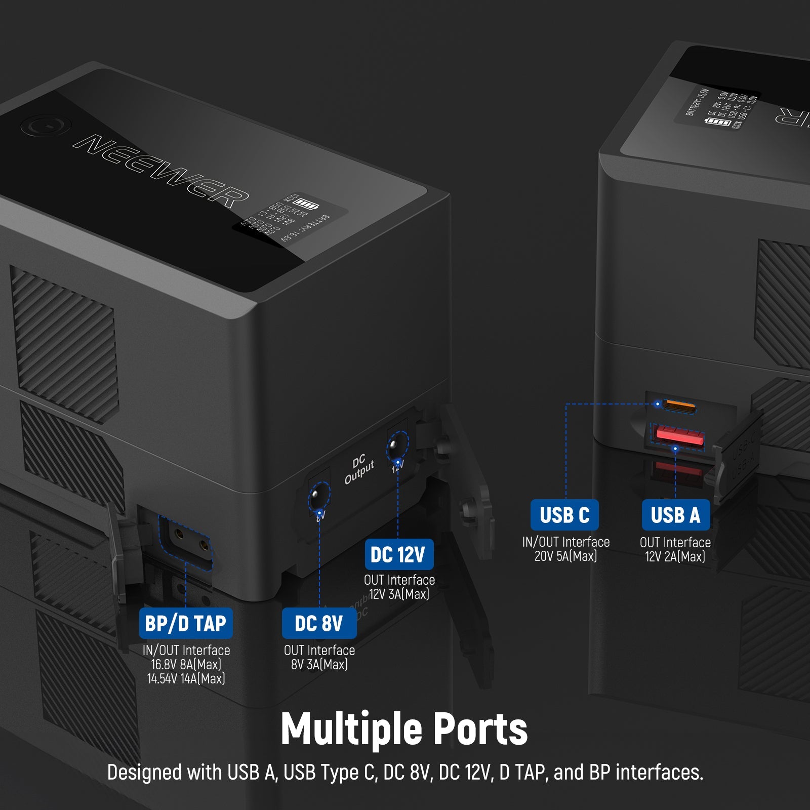 NEEWER V Mount Battery PS150E 10350mAh 150Wh 100W PD Fast Charge