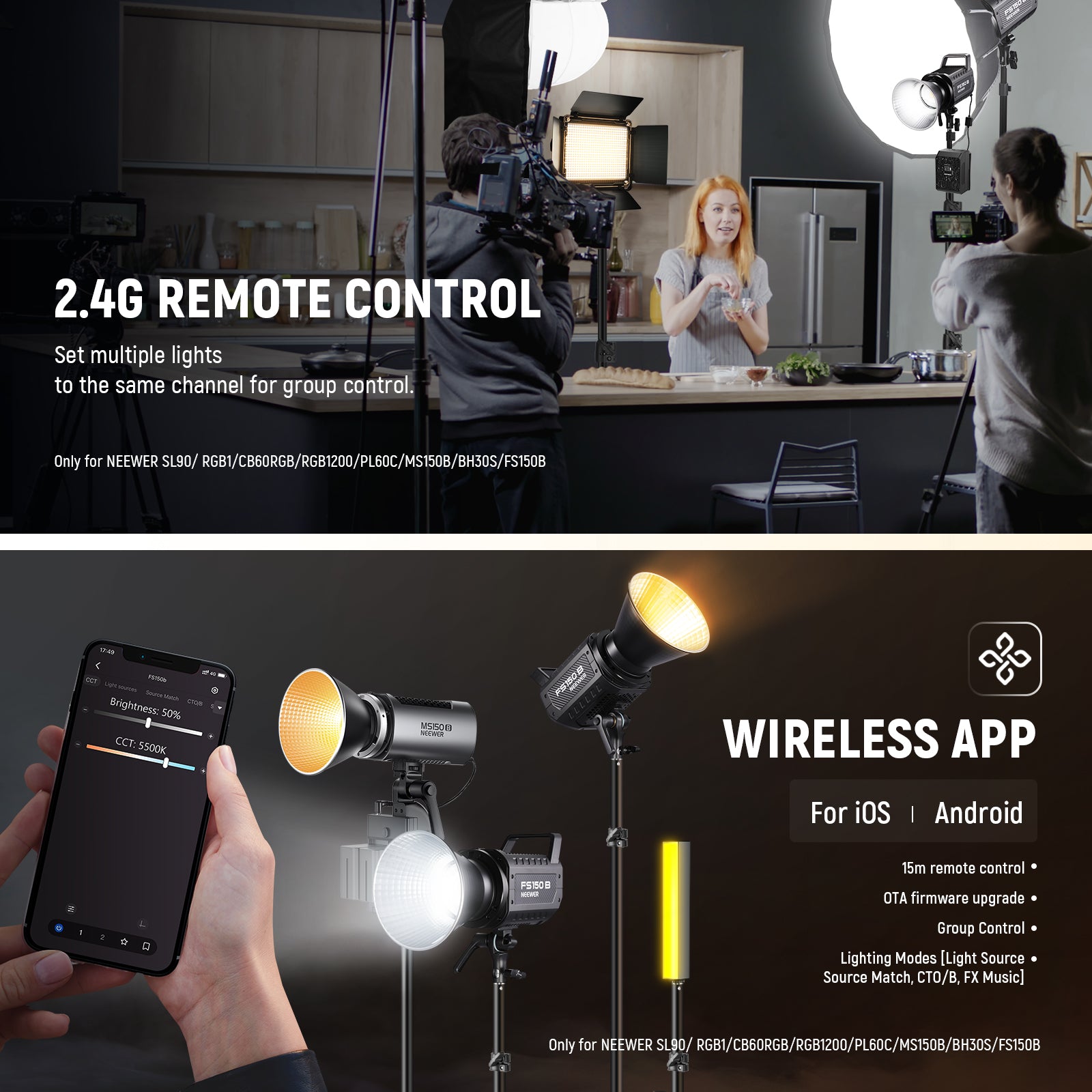 NEEWER FS150B 130W Bi Color LED Video Light - NEEWER – NEEWER.UK
