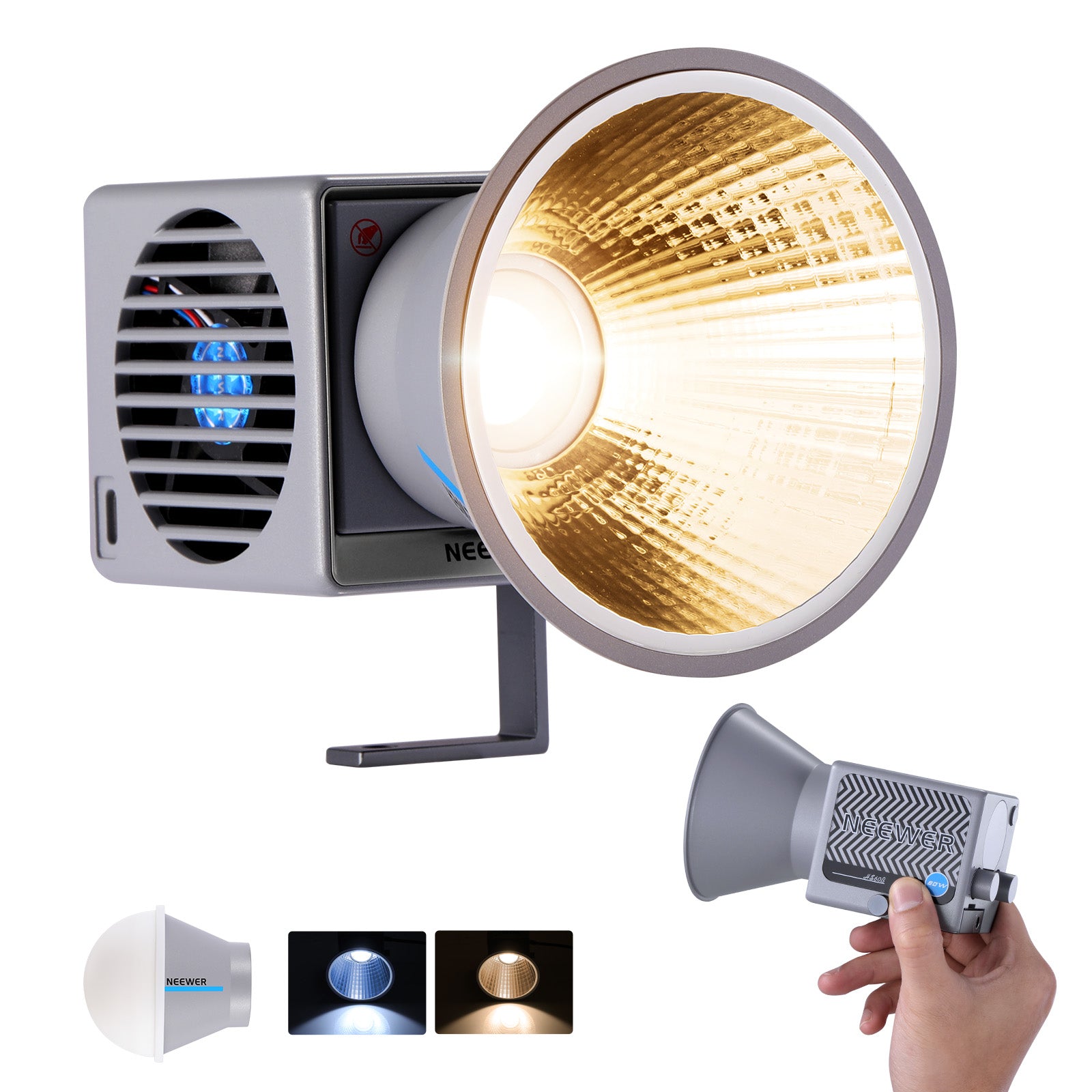 NEEWER HS60B 60W Bi-Color Portable COB Video Light – NEEWER.UK