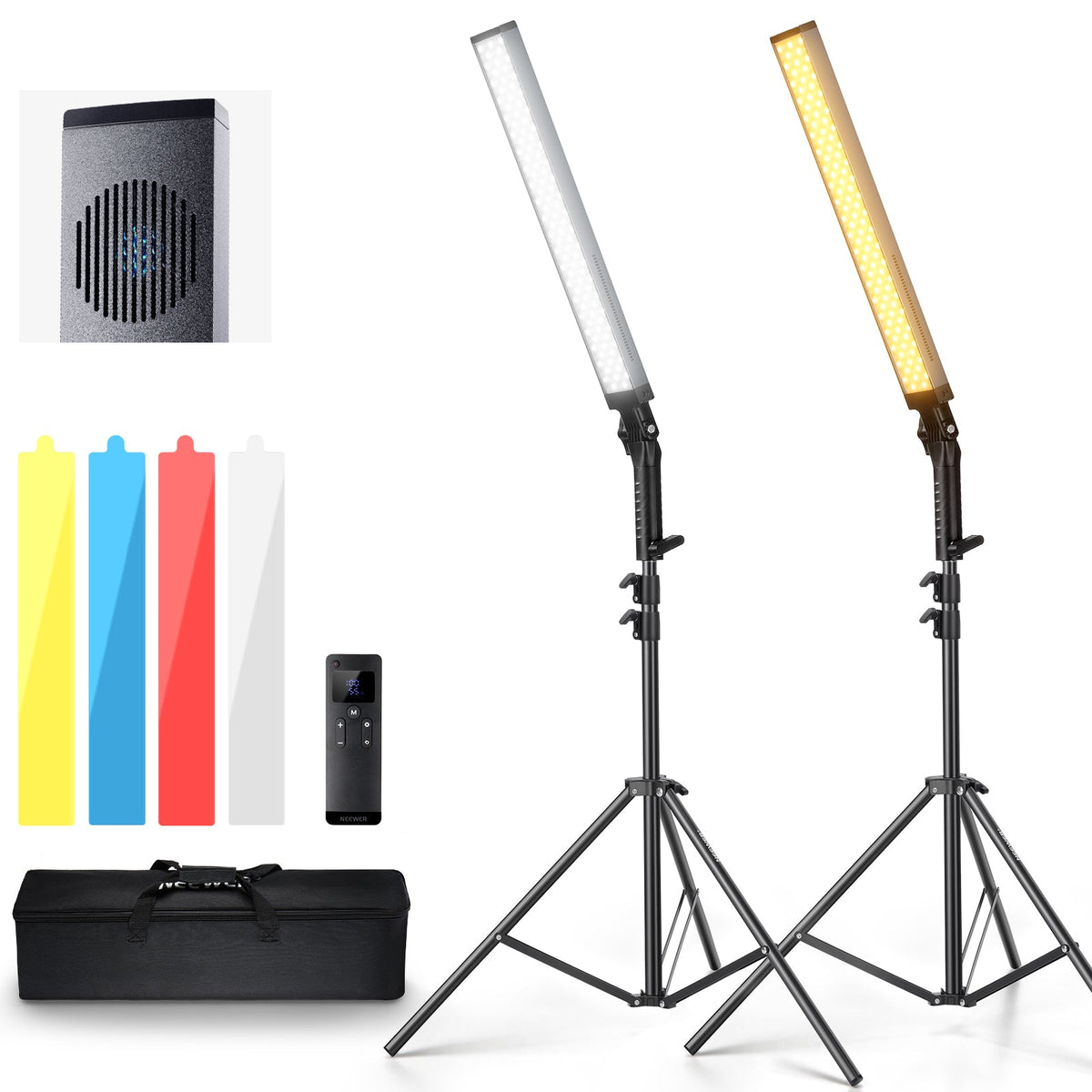 Photography Lighting, Battery Powered Portable Handheld Wand Dimmable Led Studio Light Stick Kit With Np F970 Li Ion Battery Stand Remote For Youtube Video Recording Streaming Portrait 12 thumbnail image