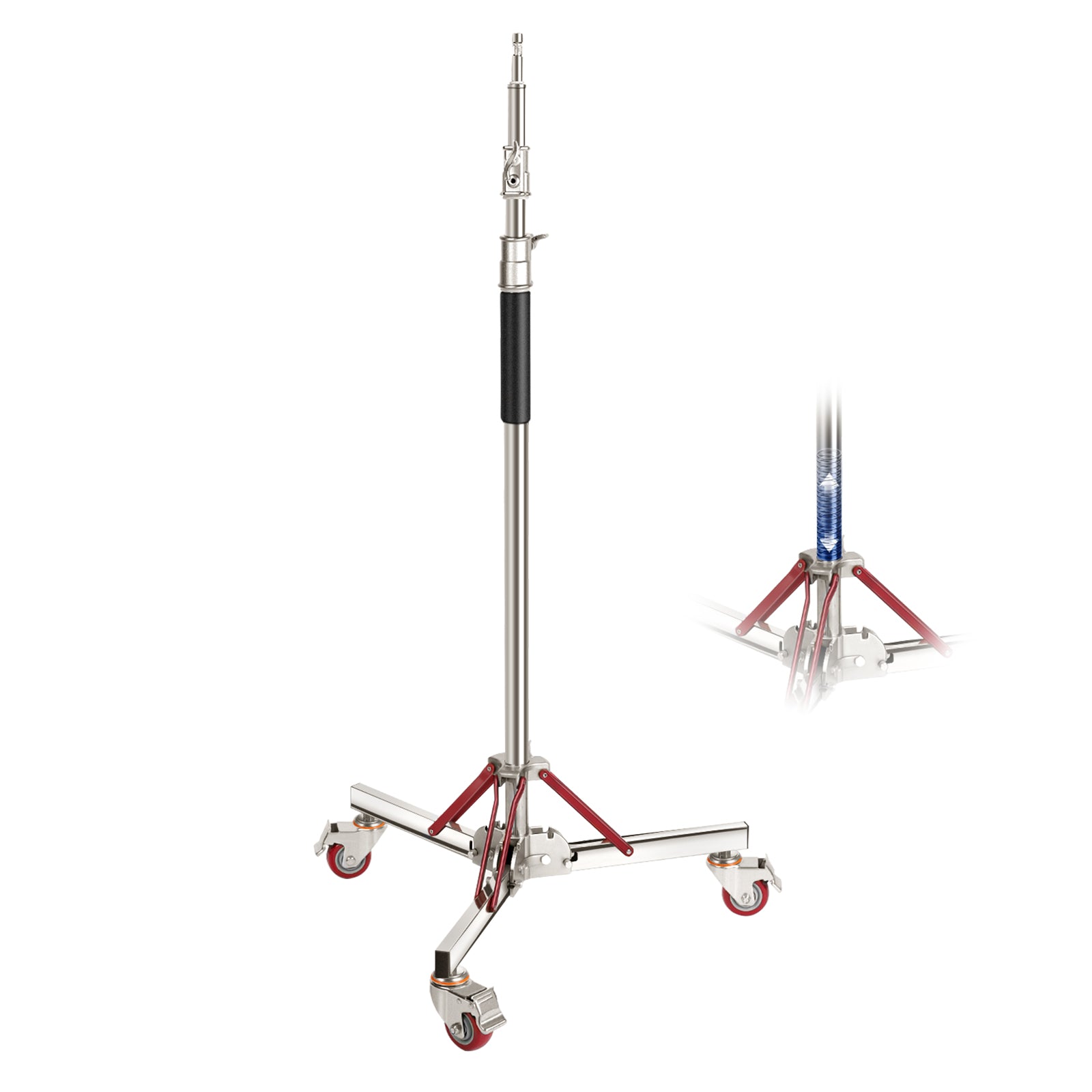 NEEWER SC305B 305cm Stainless Steel Rolling Light Stand