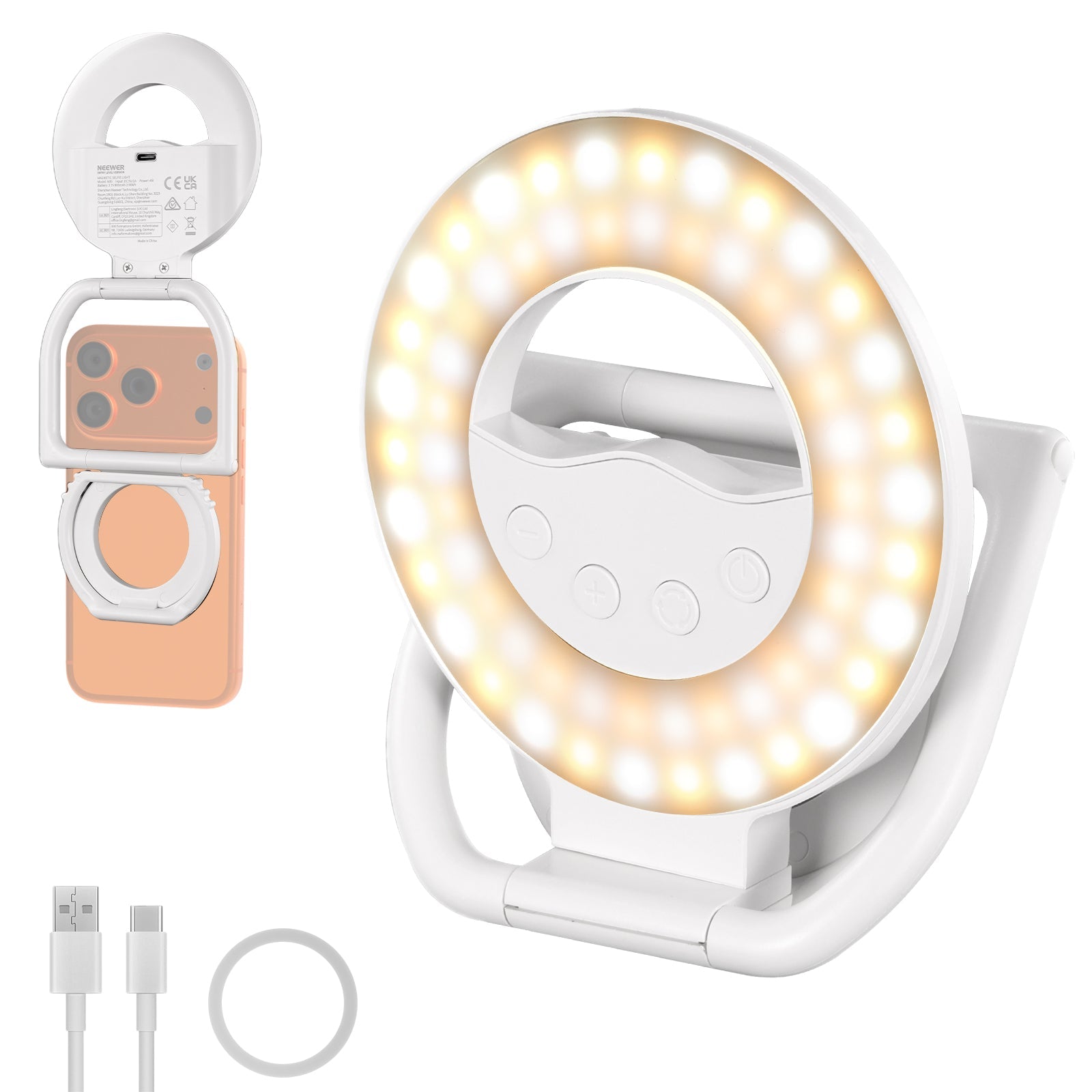 NEEWER N35 Mini Magnetic LED Phone Selfie Ring Light