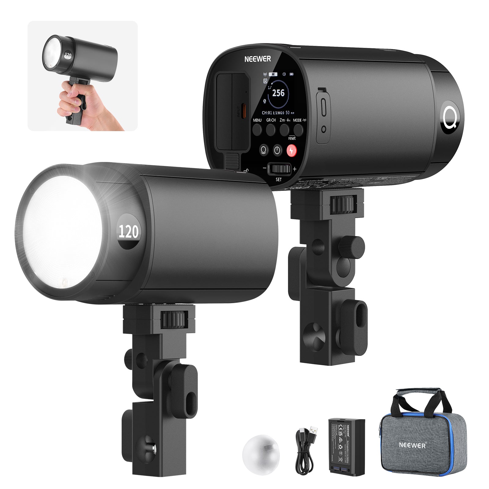 NEEWER Q120 studio outdoor flash light