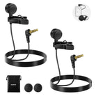 NEEWER LM10 2 Pack Mini Wired Lavalier Microphone Set