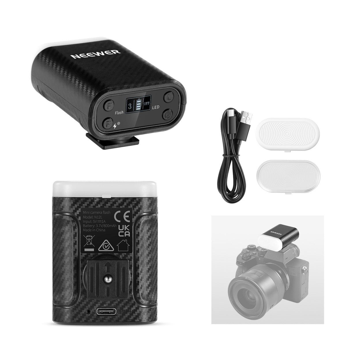 NEEWER BASICS N12L Mini Camera Flash with Video Light – NEEWER.UK