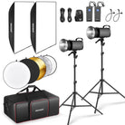 NEEWER 2 Pack S101-400W Studio Speedlight Kit