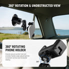 NEEWER PA136 Suction Cup Car Phone Holder offers 360° Rotation and Unobstructed View