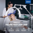 The HM03-D is a LED half moon desk lamp with foldable desk mount