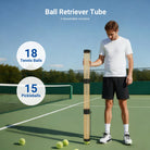 NEEWER TB02Z Pickleball & Tennis Ball Pickup Tube breaks down into three sections.