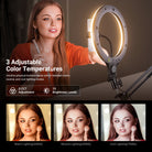 NEEWER N31 Desk Ring Light offers 3 adjustable color temperatures.