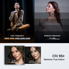 The video and photo light with desk arm for photography offers 5 color temperature modes, 1-100% dimmable for precise adjustment.