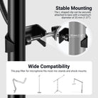 The L shaped clip can be securely attached to bars with a max diameter of 35mm.