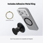 This set includes an adhesive metal ring.
