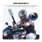 A man is using the NEEWER GP-32 Motorcycle & Bike Mount Accessories Kit while riding.