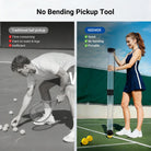 Simply press the tube over a ball to pick it up—no bending required.