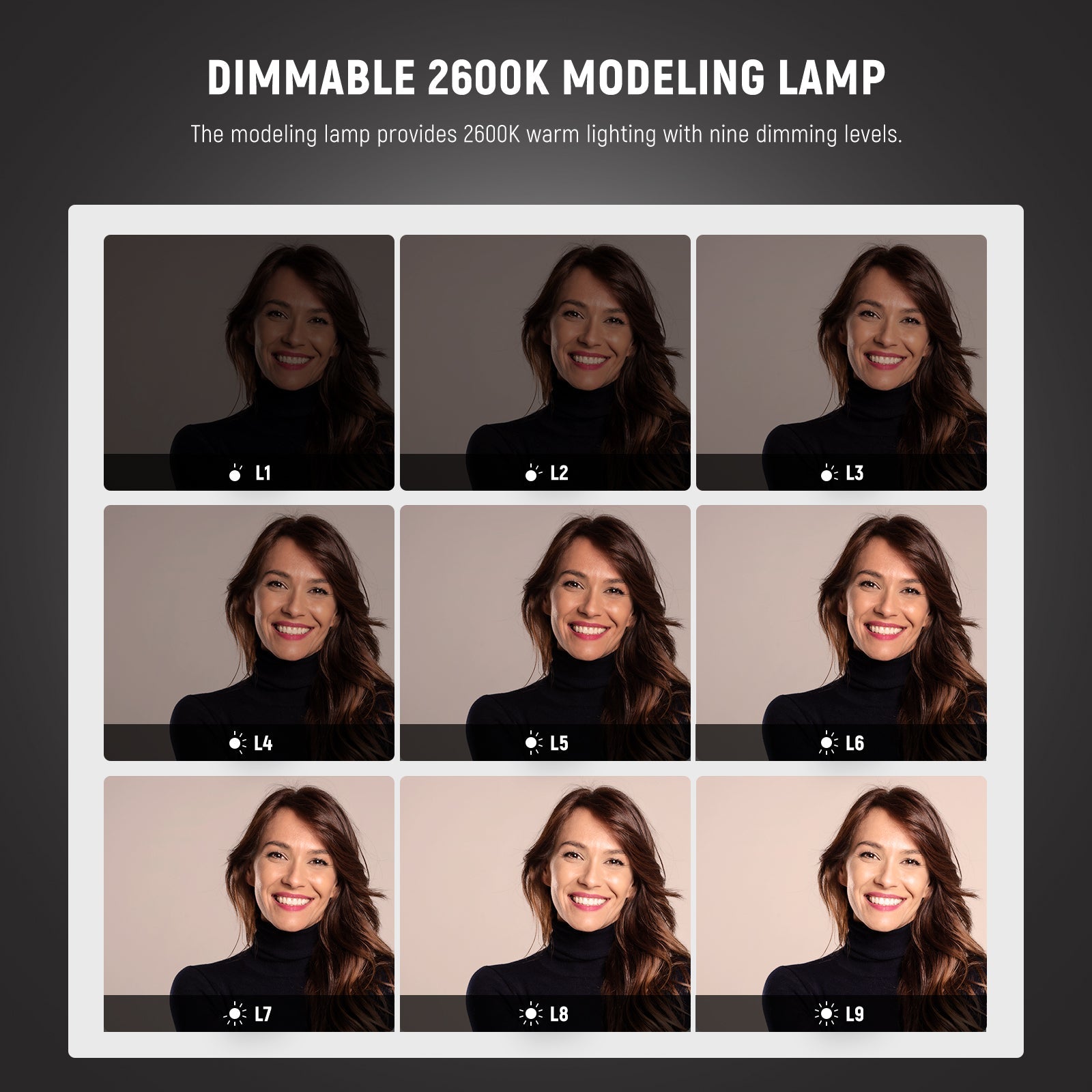 Each monolight features 400Ws maximum power and 5600K color temperature