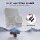 Includes a magnetic base receiver and a Quick Release (QR) top plate