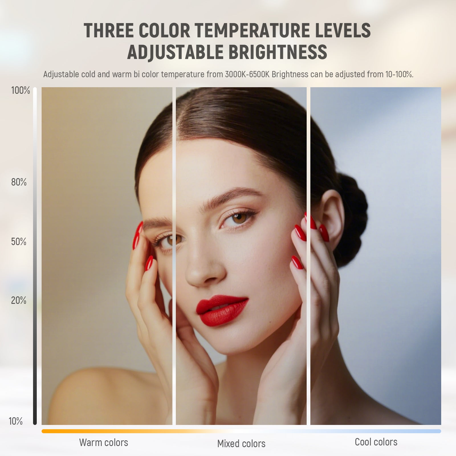 NEEWER HM04-D Desktop LED Manicure Arc Lamp offers three color temperature settings