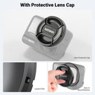 Includes a lens cap to protect the camera lens and filter from scratches, dust, and minor impacts
