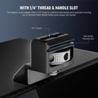 The magnetic mount adapter offers a 1/4" thread