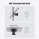NEEWER PA072 Magnetic Phone Tripod Mount supports 360° rotation and 90° tilt.