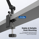 The NEEWER BASICS MS050 Flexible Microphone Boom Arm features an adjustable desk clamp.
