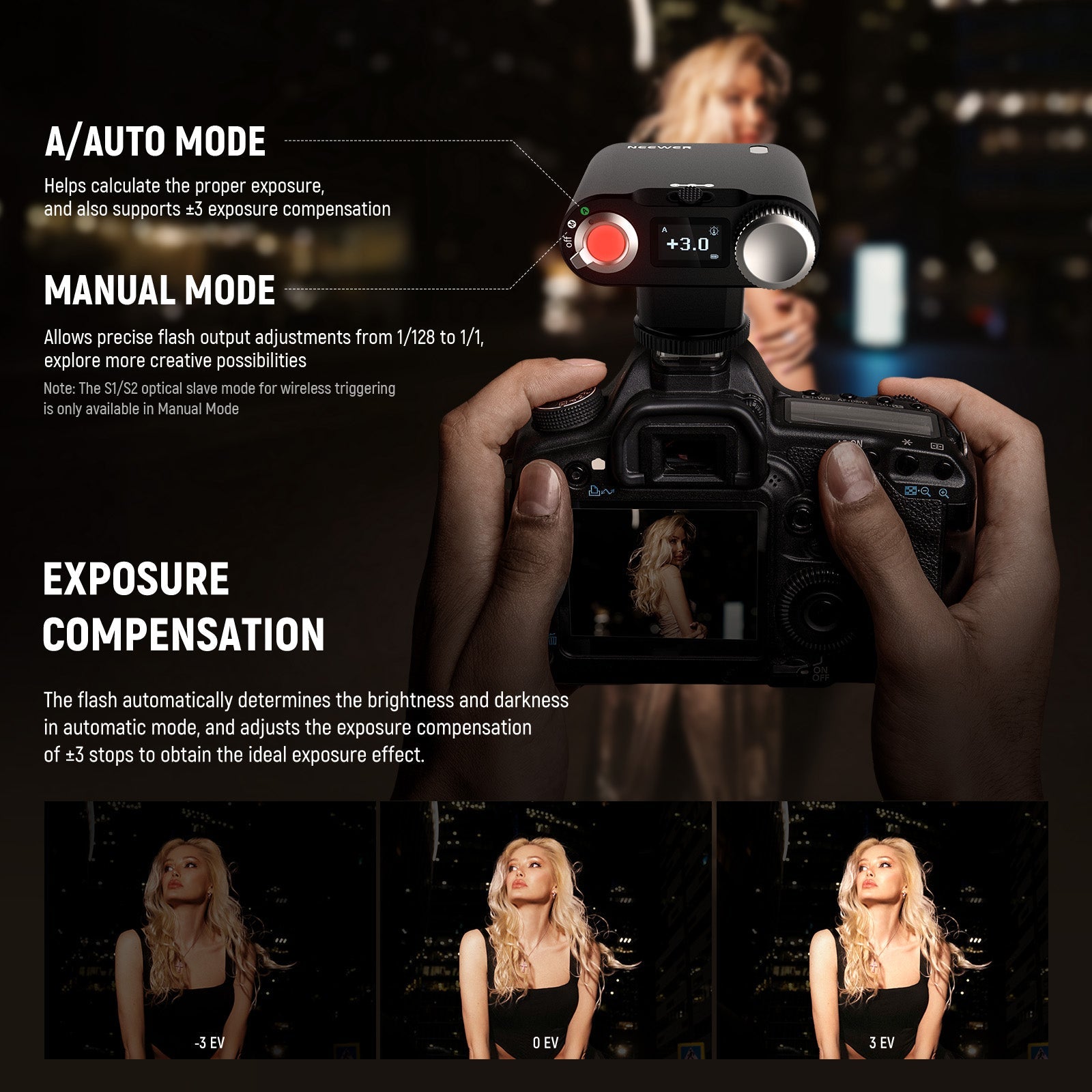 NEEWER Z160 Stylish & Compact Mini Camera Flash - NEEWER