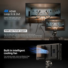 With a fresh design with improved UI, the camera monitor supports 4K HDMI loop input and output functionality